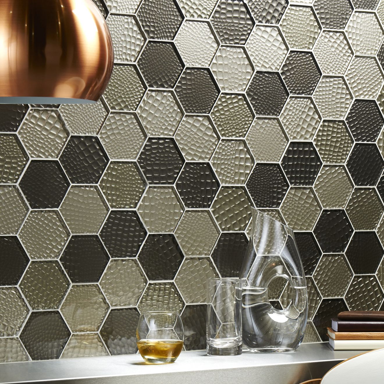 Glassworks Hexagon Mosaics | Glass Tile | Original Style Glassworks Hexagon Mosaics | Glass Tile | Original Style