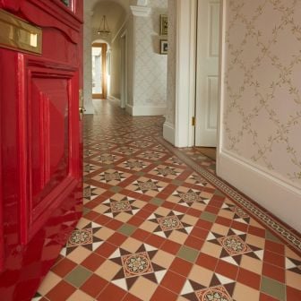 Blenheim Brown, Buff, Green, Red & White with Livingstone Green on Buff 